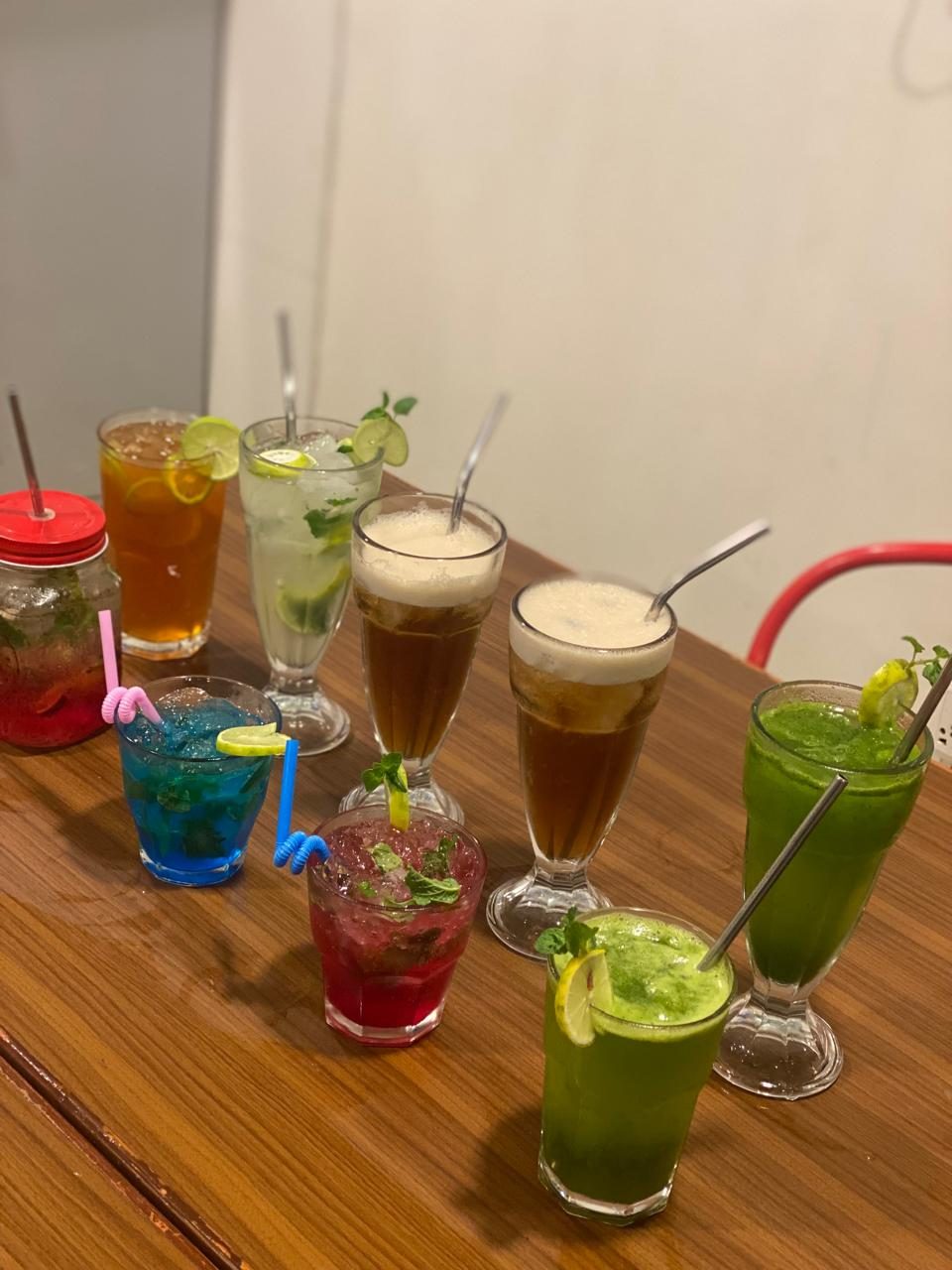 Cold drinks and coffee from the café menu