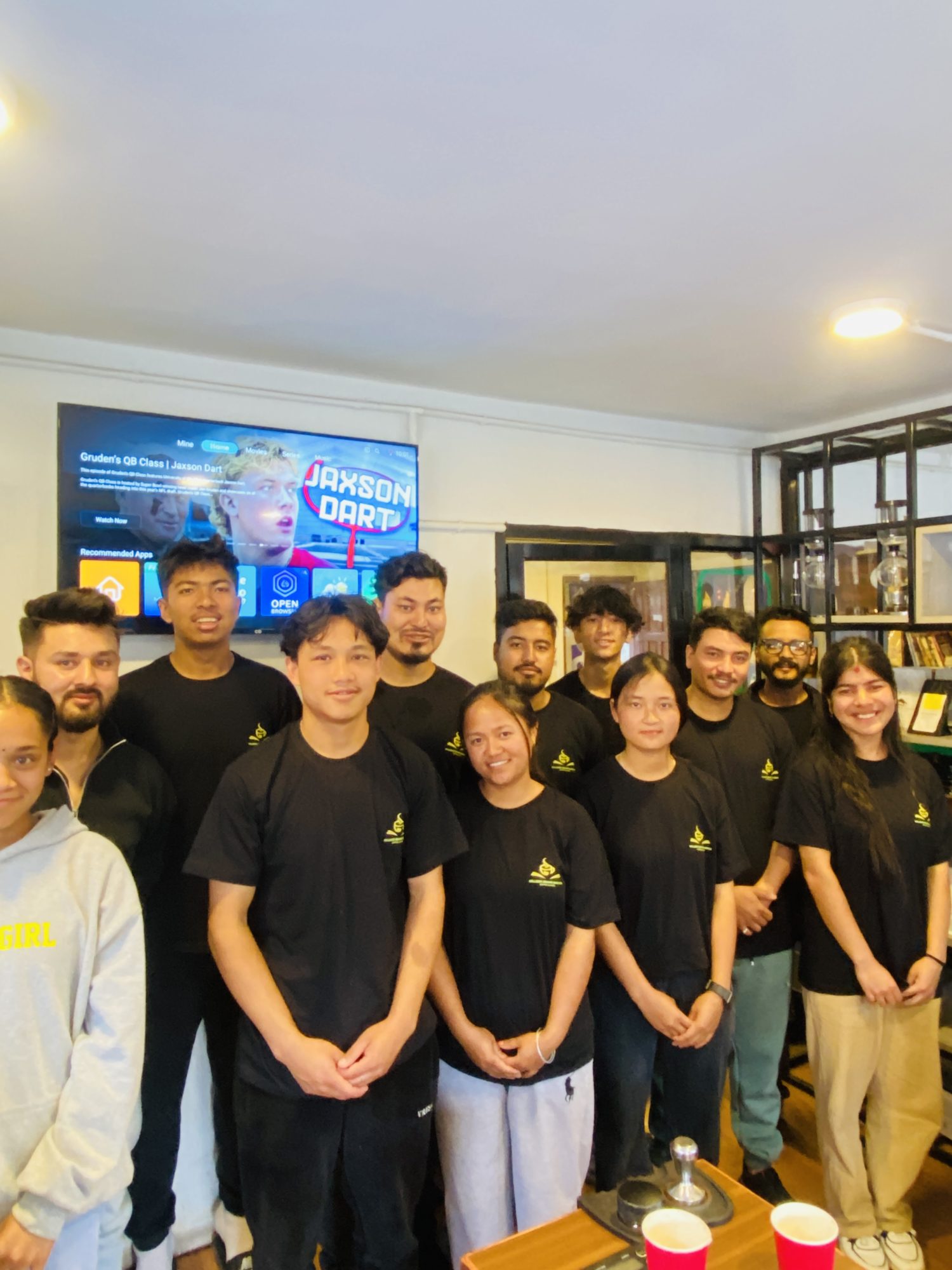 Trainee team in Hillside Beans uniform